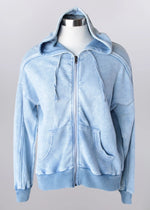 Keren Hart Cozy Wash Zip Hoodie - Light Blue