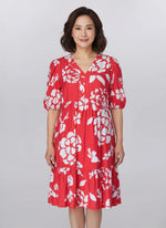 Keren Hart Mini Tiered Dress with Puff Sleeve