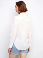 Charlie B Cotton Button-Up Shirt - White