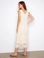 Charlie B Cotton Crochet Sleeveless Maxi Dress - Natural
