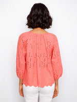Charlie B Cotton Eyelet Blouse - Sorbet