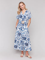 Charlie B Floral Print Cotton Maxi Dress
