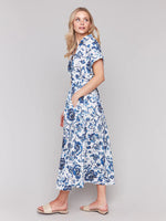 Charlie B Floral Print Cotton Maxi Dress
