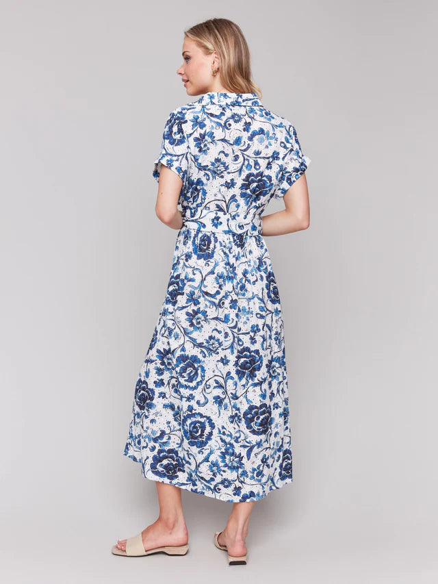 Charlie B Floral Print Cotton Maxi Dress