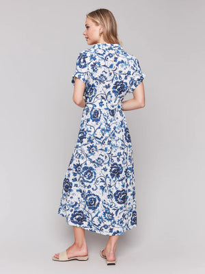 Charlie B Floral Print Cotton Maxi Dress