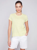 Charlie B Organic Cotton Crew Neck T-Shirt - Anise