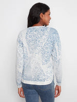Charlie B Printed Cotton Crew Neck Sweater - Damask