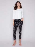 Charlie B Crinkle Bengaline Ankle Jogger - Leaves