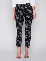 Charlie B Crinkle Bengaline Ankle Jogger - Leaves