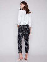 Charlie B Crinkle Bengaline Ankle Jogger - Leaves