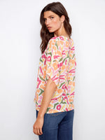 Charlie B Dolman Gauze Blouse - Sunburst