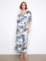 Charlie B Printed Dolman Sleeve Maxi Dress - Paisley