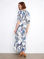 Charlie B Printed Dolman Sleeve Maxi Dress - Paisley