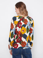 Charlie B Printed Raglan Long Sleeve Blouse - Jazzy