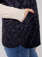 Charlie B Quilted Puffer Vest with Hood
