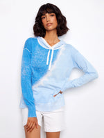 Charlie B Reverse Print Hoodie Sweater - Cloud