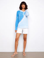 Charlie B Reverse Print Hoodie Sweater - Cloud