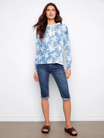 Charlie B Reverse Print Hoodie Sweater - Tropic