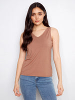 Charlie B Bamboo Viscose Reversible Cami - Desert