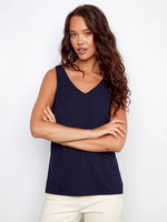 Charlie B Bamboo Viscose Reversible Cami - Navy