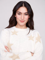 Charlie B Star Jacquard Lurex Sweater - Stars