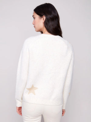 Charlie B Star Jacquard Lurex Sweater - Stars