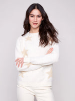 Charlie B Star Jacquard Lurex Sweater - Stars