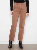 Charlie B Charlotte Straight Leg Pant with Inside Elastic at Waistband - Truffle