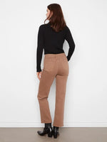 Charlie B Charlotte Straight Leg Pant with Inside Elastic at Waistband - Truffle