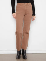 Charlie B Charlotte Straight Leg Pant with Inside Elastic at Waistband - Truffle