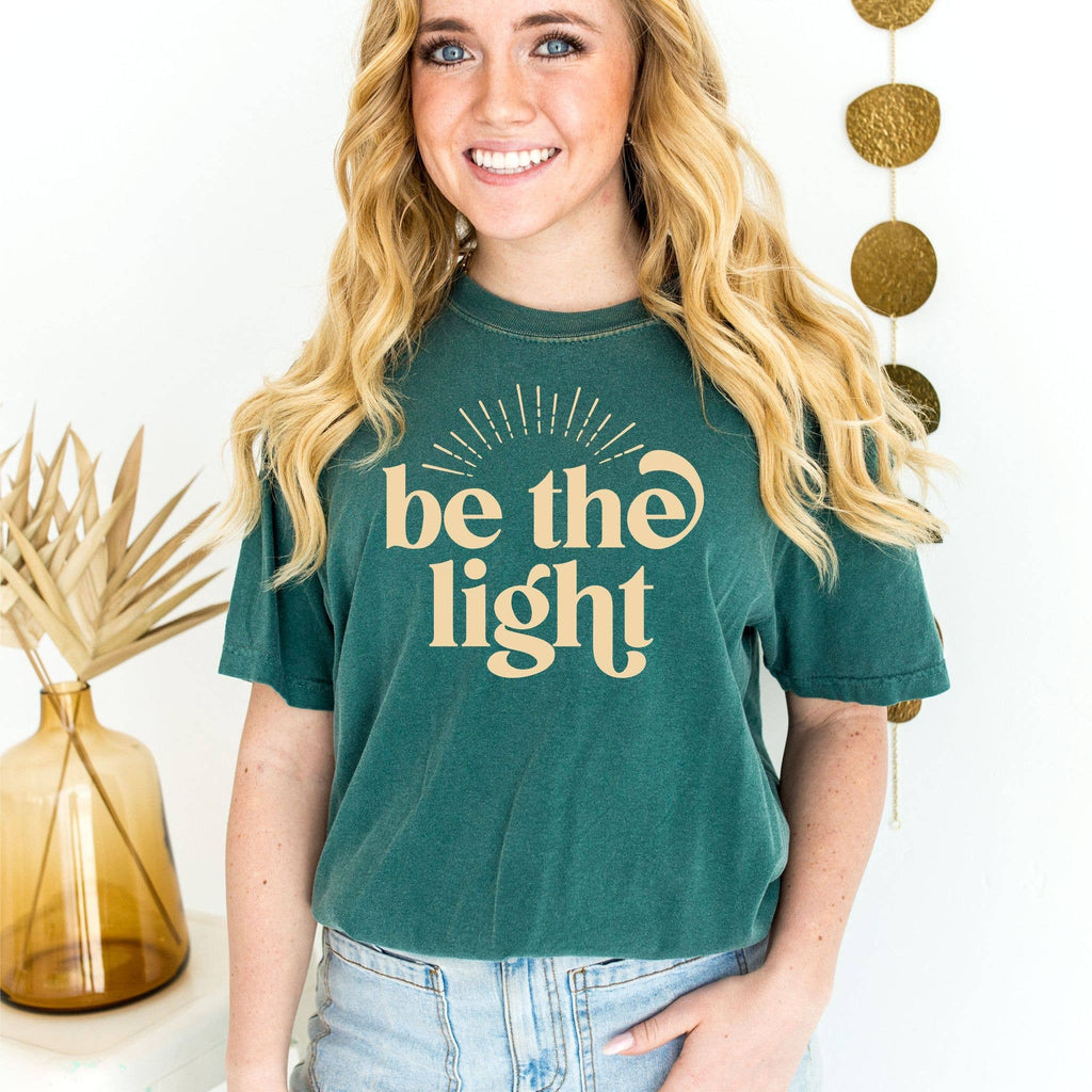 "Be The Light" Garment Dyed Graphic Tee