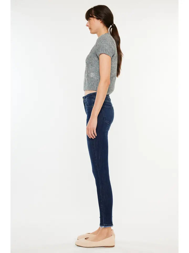 Kancan Midrise Ankle Skinny Jean - Dark Wash