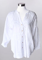 Keren Hart Cotton Button Down Blouse - White