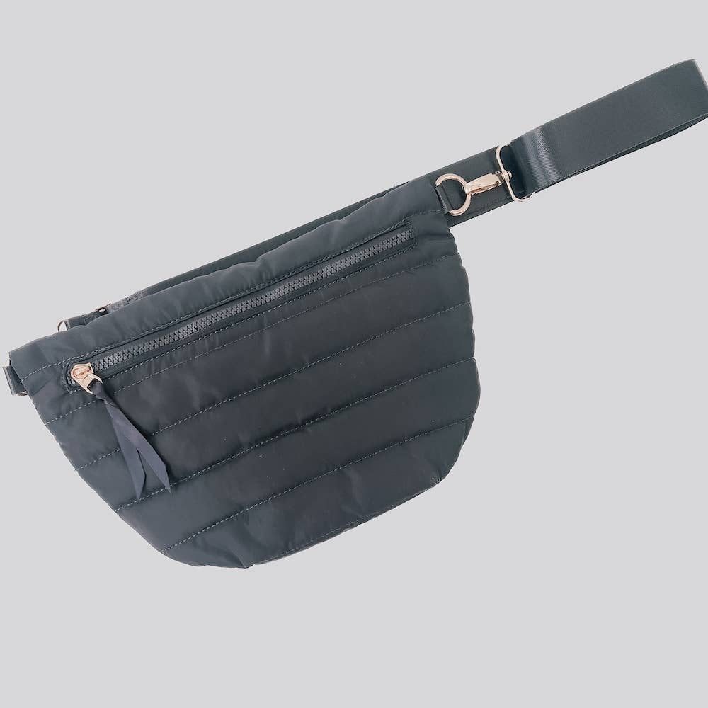 Puffer Belt Bag - Smoke Gray