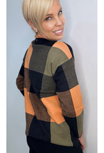 Ethyl Color Block Mock Neck Sweater