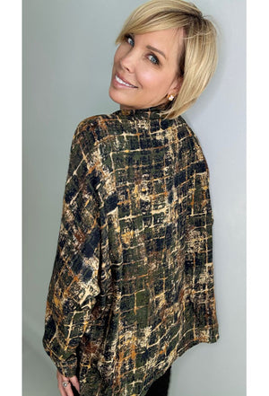 Ethyl Printed Woven Blouse with Collar