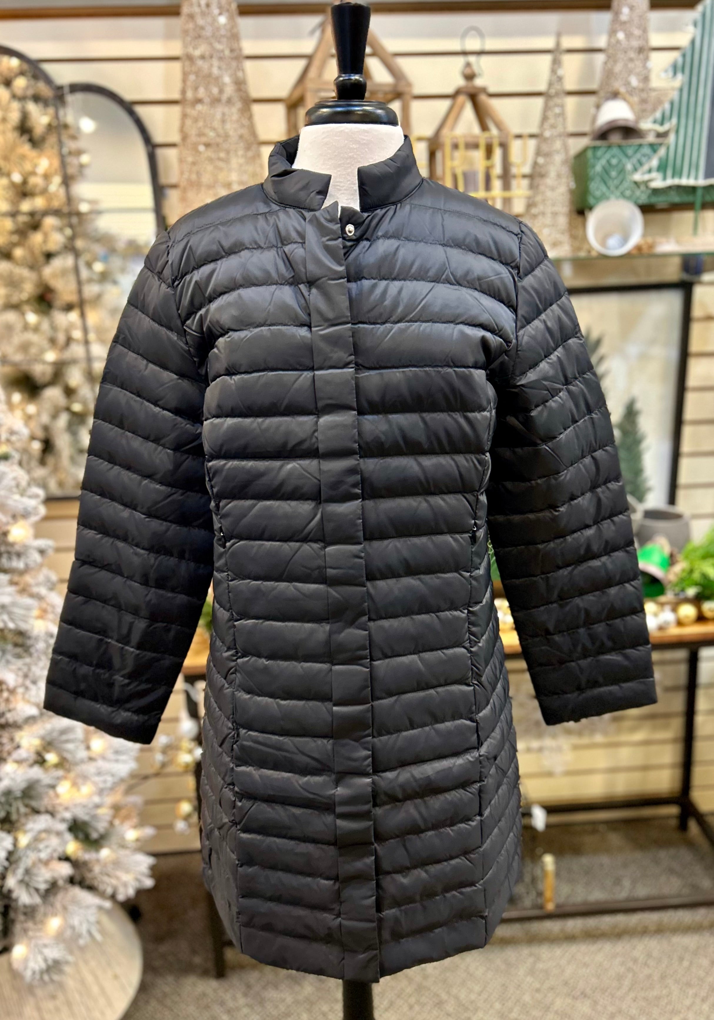 Lulu B Long Snap Front Puffer Coat