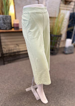 Inspired by Wild Palms Cotton Breezy Pull On Capri - Frosty Mint