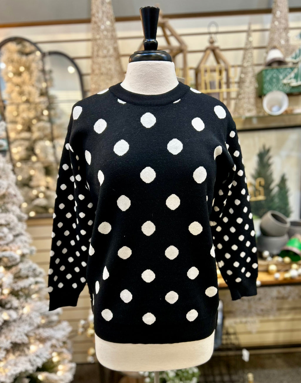 Polkadot "Happy" Knit Sweater by Creation