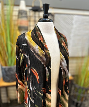 Printed Mesh Cardigan by Creation