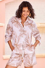 Tribal Fashions Embroidered Button Front Blouse