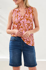 Tribal jeans Audrey Pull-On Bermuda Boundless Denim - Faded Blue