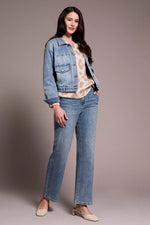 Tribal Fashions Classic Denim Jacket with Batwing Sleeve