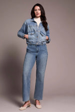 Tribal Fashions Classic Denim Jacket with Batwing Sleeve