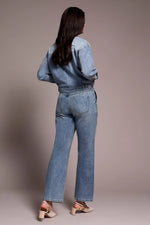 Tribal Fashions Classic Denim Jacket with Batwing Sleeve