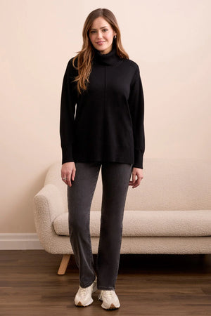 Tribal Fashions Drop Shoulder Turtle Neck Sweater