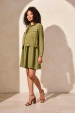 Tribal Fashions Linen Blend Button Front Jacket with Chest Pockets