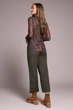 Tribal Fashions Mesh Turtleneck Top with Lining