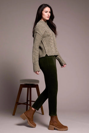 Tribal Fashions Multi Speckle Sweater with Puff Sleeve
