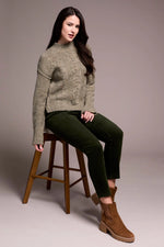Tribal Fashions Multi Speckle Sweater with Puff Sleeve